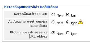 Joomla kersőbarát URL beállítása