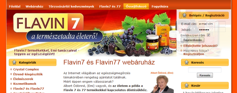 Virtuemart referencis: Flavin7 webáruház